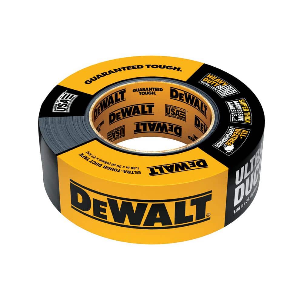 1.88 in. x 30 yds. Ultra-Tough Black Duct Tape (1-Pack) - Hercitys