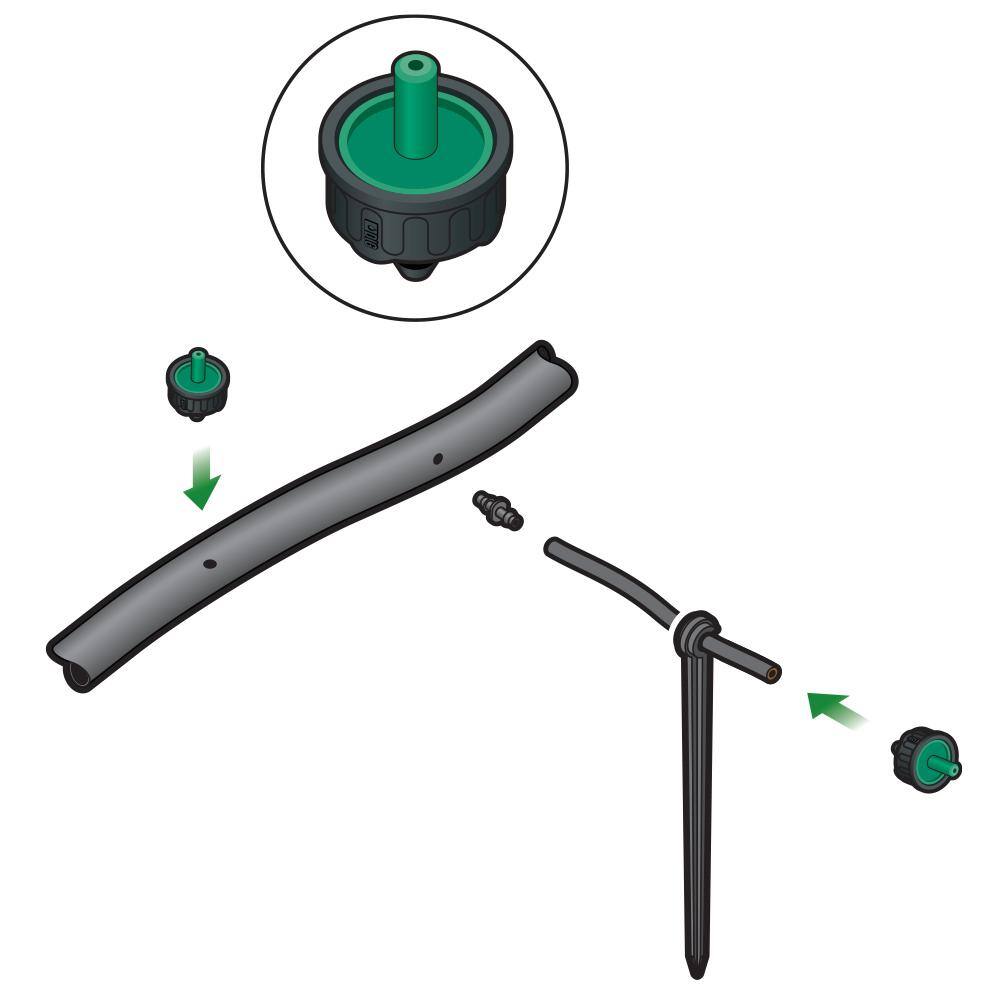 2 GPH Pressure Compensating Dripper (100-Pack) - Hercitys