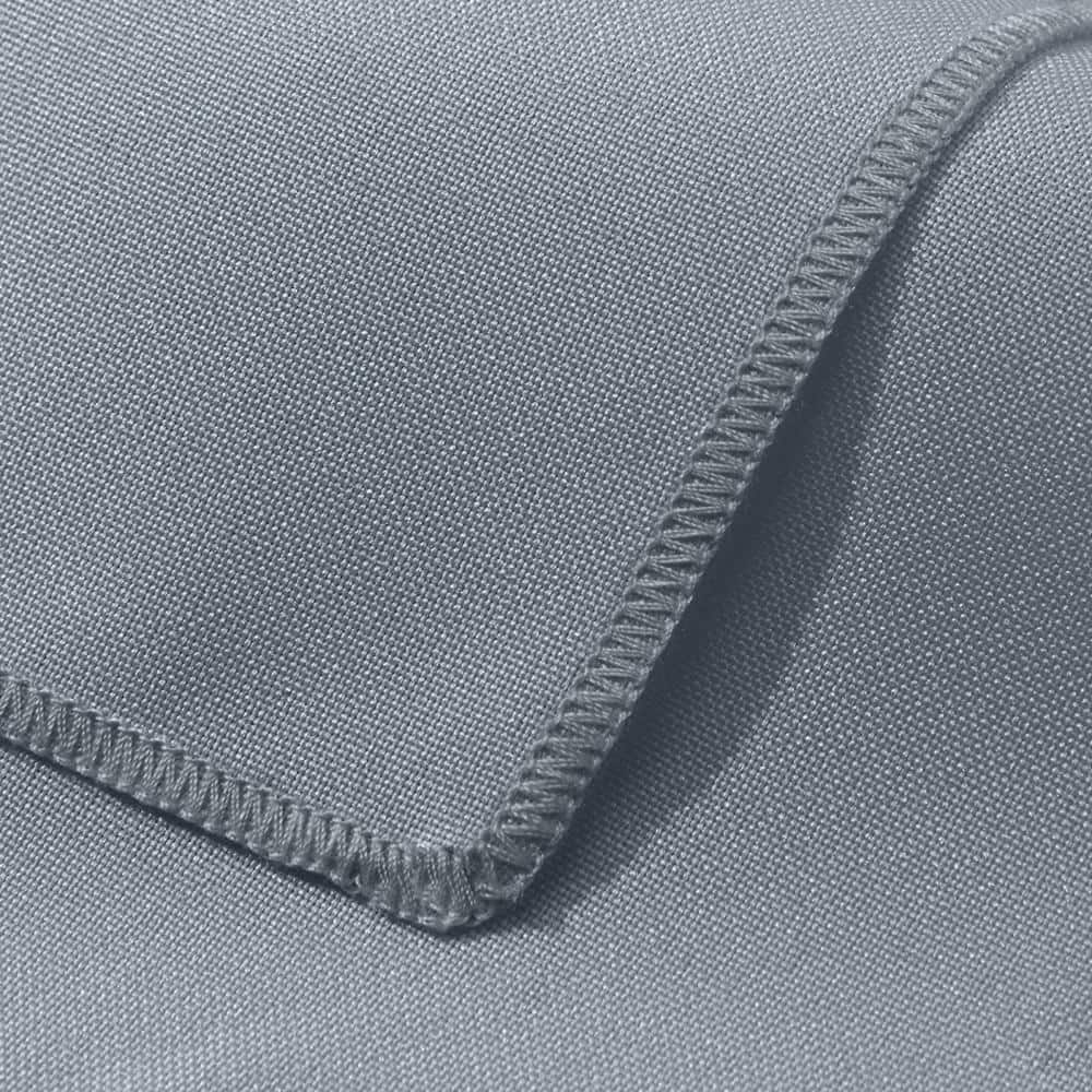 14 in. x 108 in. Light Gray Polyester Poplin Table Runner - Hercitys