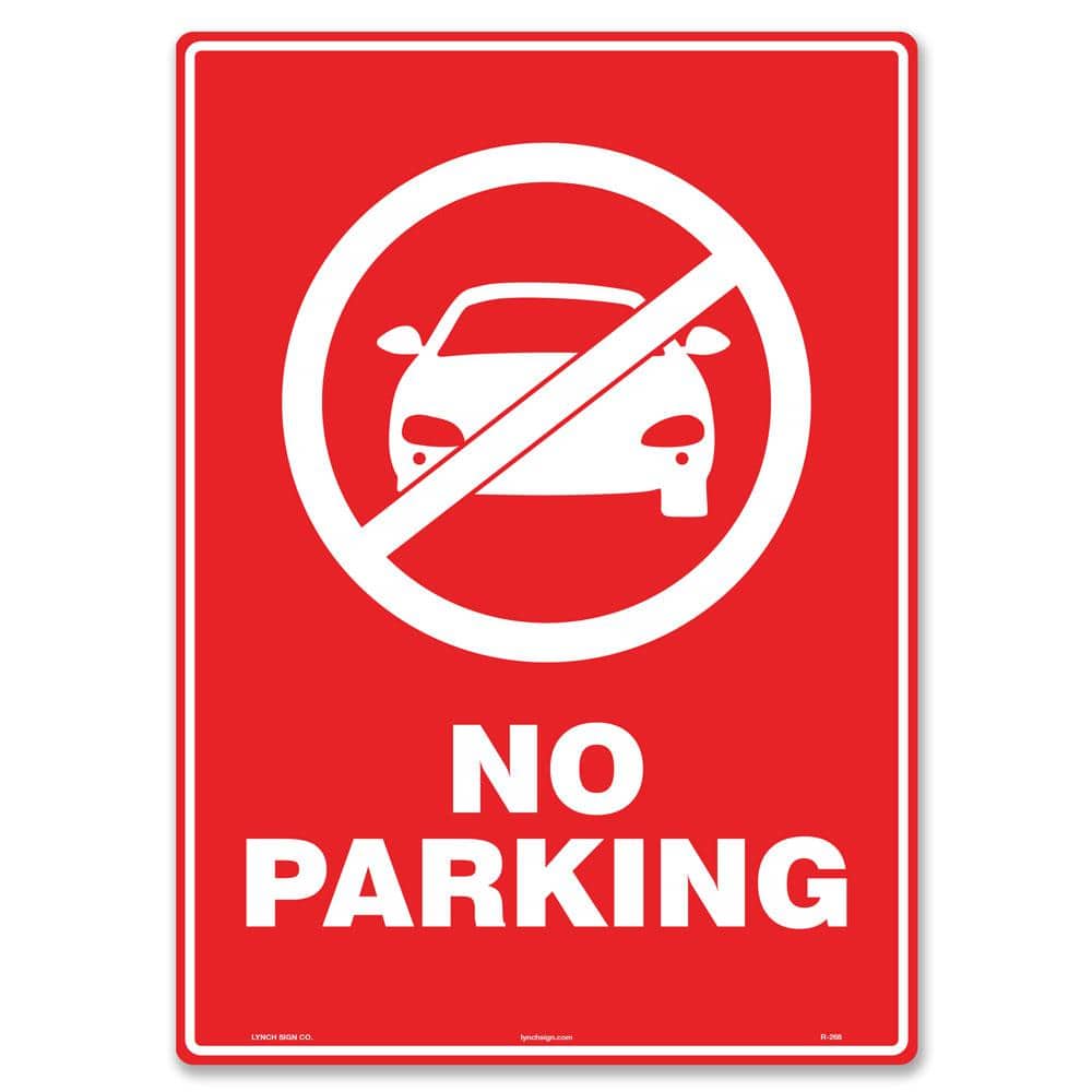 10 in x 14 in. No Parking Sign Printed on More Durable Longer-Lasting Thicker Styrene Plastic. - Hercitys