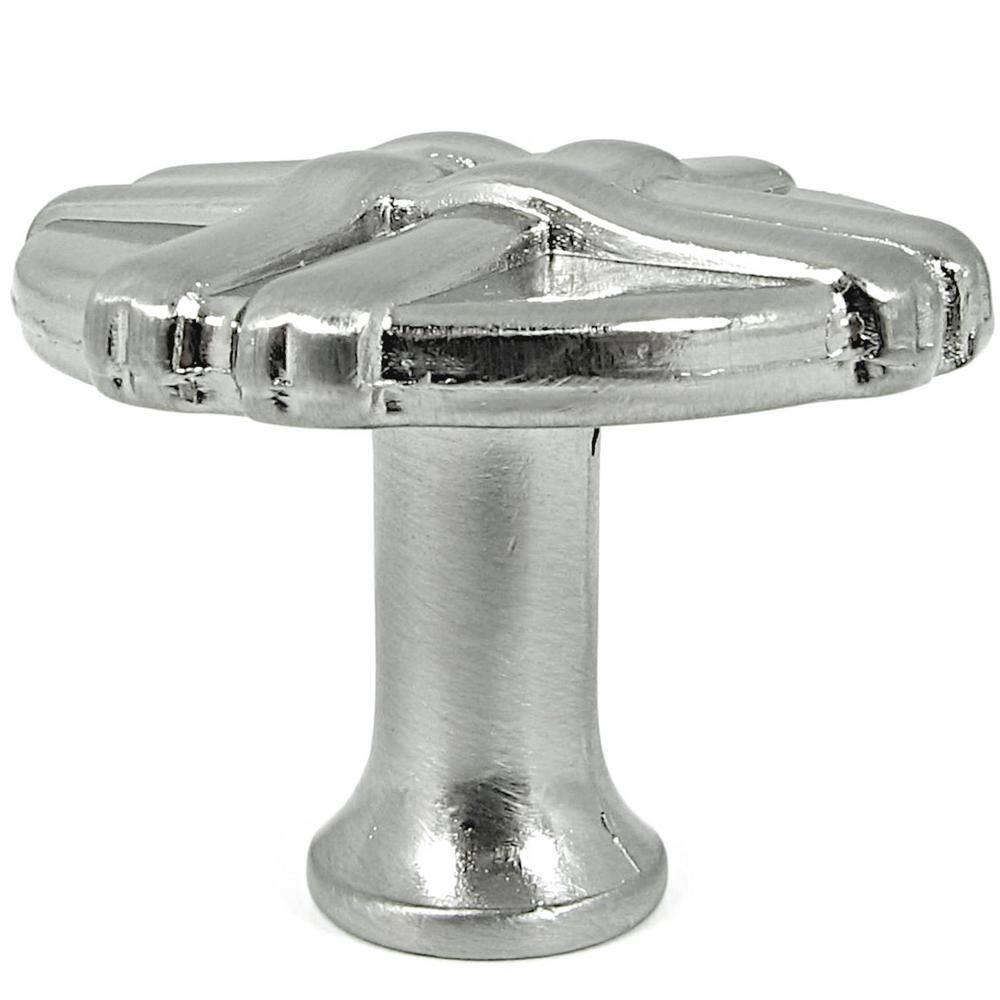 1-3/8 in. Satin Nickel Weave Cabinet Knob (10-Pack) - Hercitys