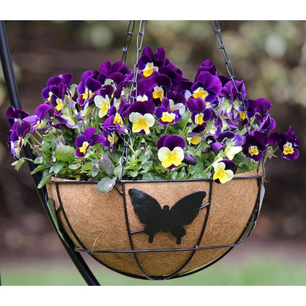 14 in. Dia Brown Coir Plant Fiber Hanging Basket Coco Liner (4-Pack) - Hercitys