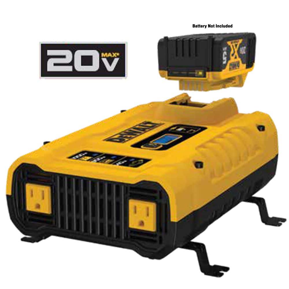 3-Way 1000-Watt Power Inverter Compatible with 20-Volt XR 5 AH Lithium-Ion Battery (Not Included) - Hercitys