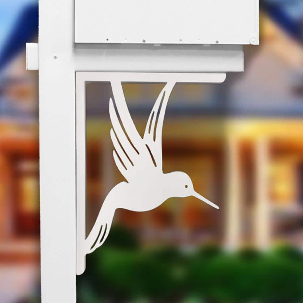 16 in. Paintable PVC Decorative Hummingbird Mailbox or Porch Bracket - Hercitys