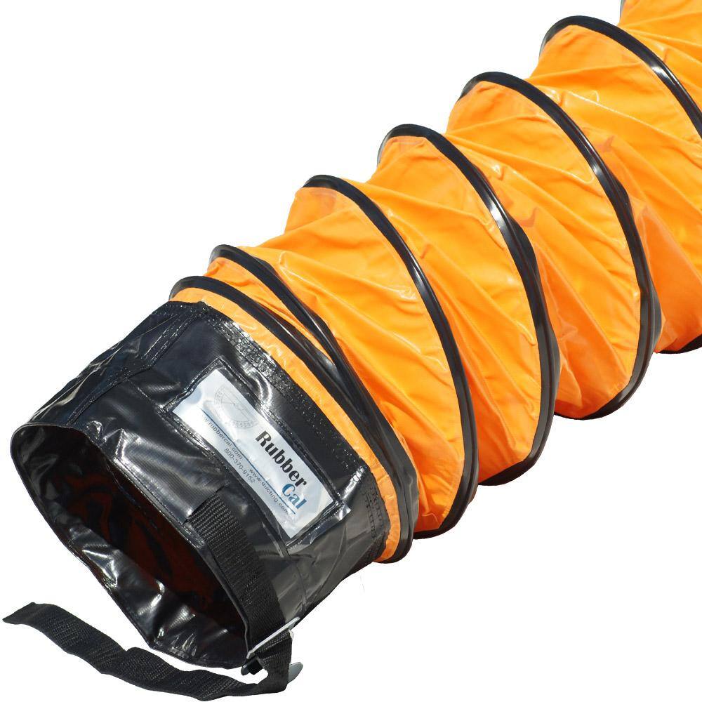18 in. D x 25 ft. Air Ventilator Orange Coil – Flexible Ducting – Orange - Hercitys