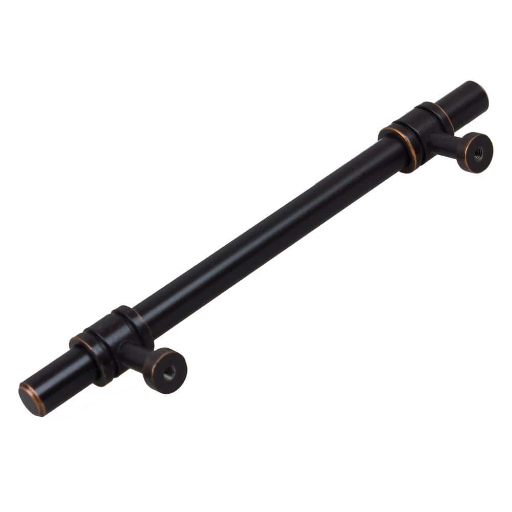 5 in. Center-to-Center Solid Steel Barrel Ring Cabinet Bar Drawer Pulls (10-Pack) - Hercitys