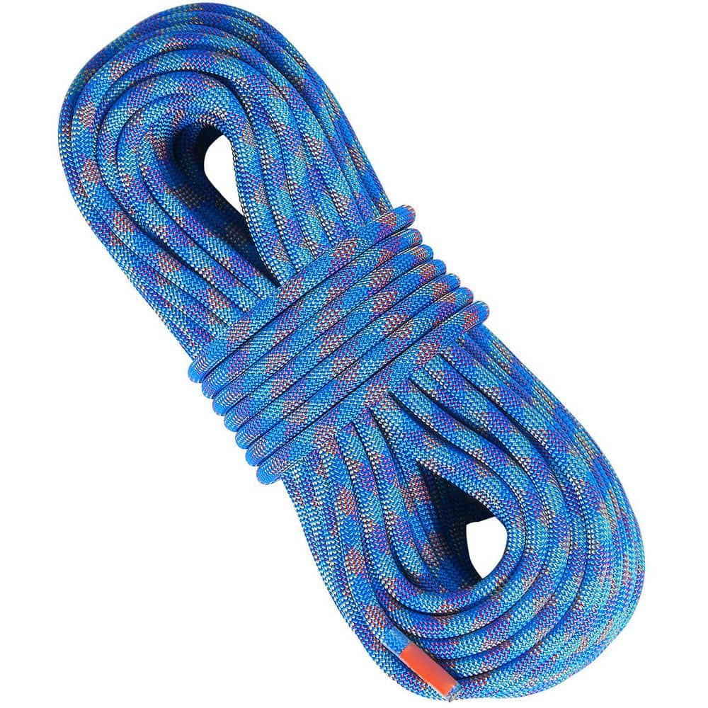 10.2 mm Dynamic Climbing Rope, 50 M(164 ft. ) Outdoor Rock Climbing Rope 25 KN Breaking Tension, Stretchable Fiber Rope - Hercitys