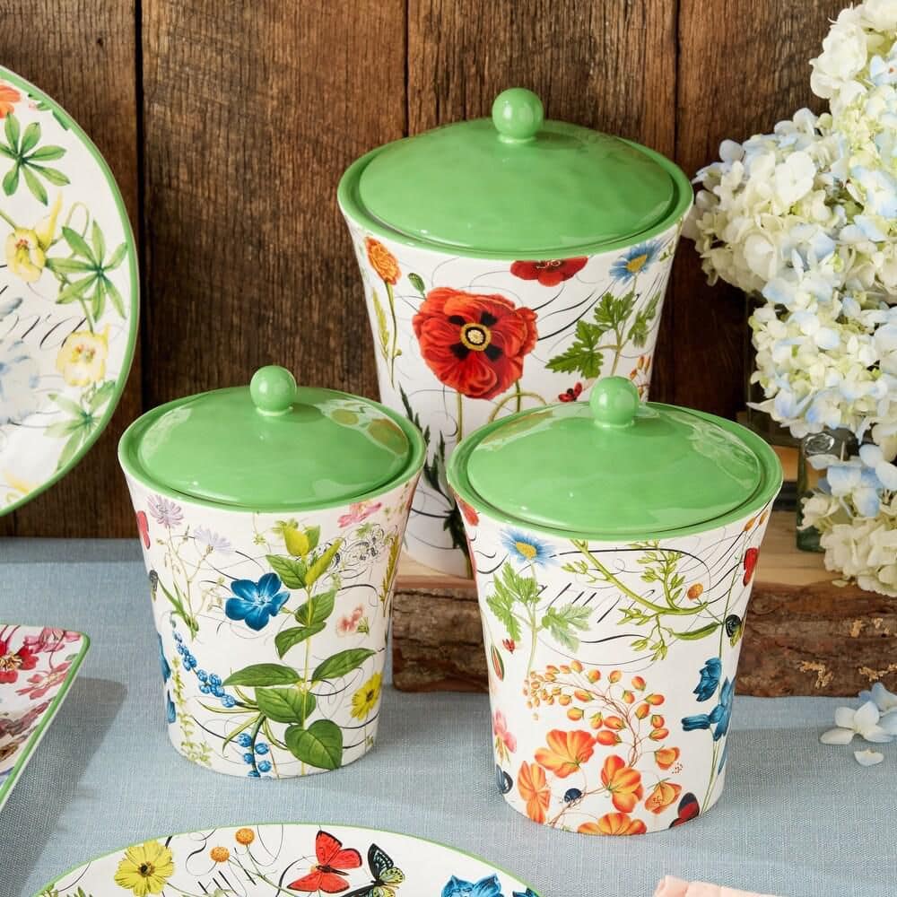 3-Piece Ceramic Greenhouse Canister Set - Hercitys