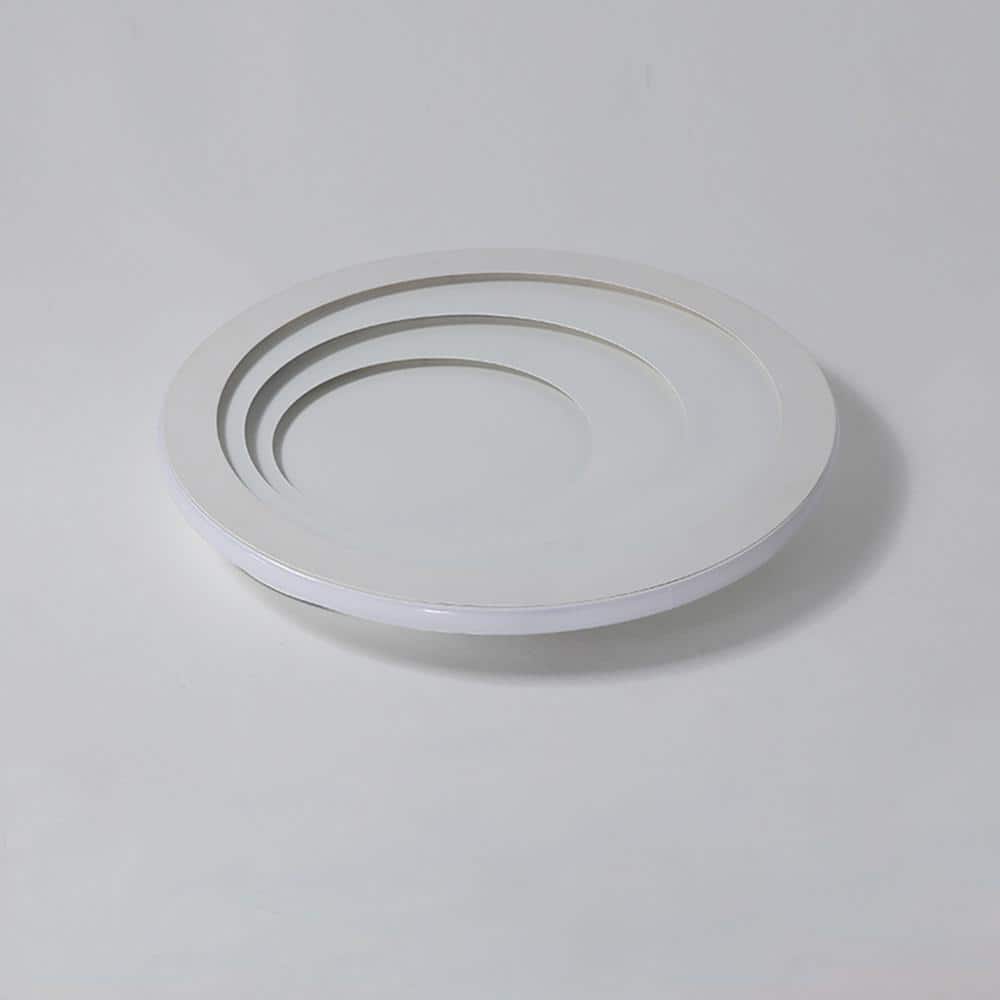 19.68 in. White Modern Simple Style Selectable LED Flush Mount Ceiling Light with Remote Control - Hercitys
