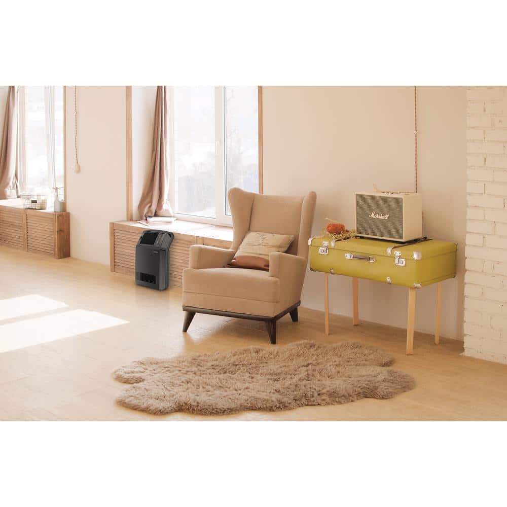 23 in. Electric Cyclonic Ceramic Console Heater with Remote - Hercitys