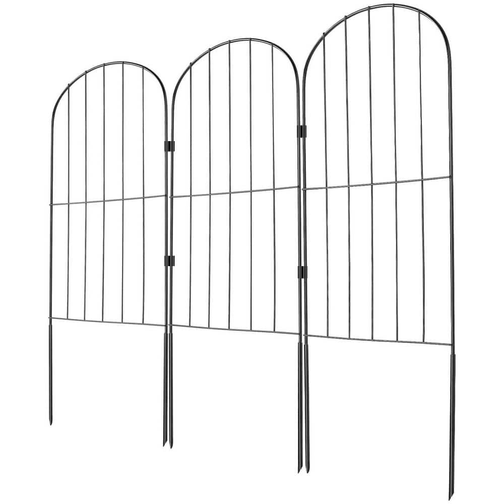 24 in. x 30 ft. Premium Carbon Steel Garden Fence with 28-Pack No Dig, Animal Barrier and Child/Pet Safety Fencing - Hercitys