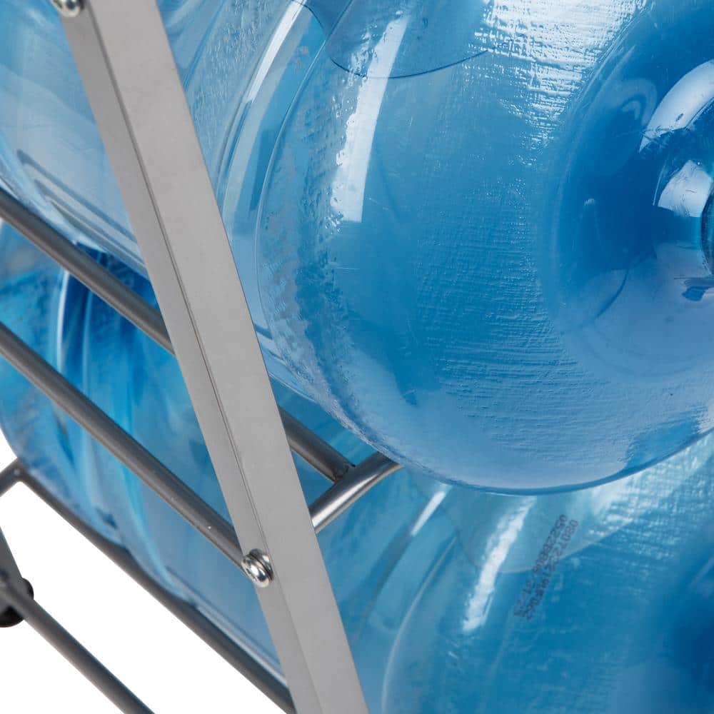 13.5 in. L x 13.5 in. W x 54 in. H 5 Gallon Water Jug Stand, Water Bottle Holder, Water Cooler Stand, Silver - Hercitys