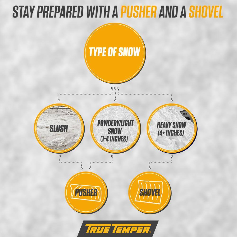 43 in. Aluminum Handle 26 in. Poly Blade SnoBoss Snow Shovel - Hercitys