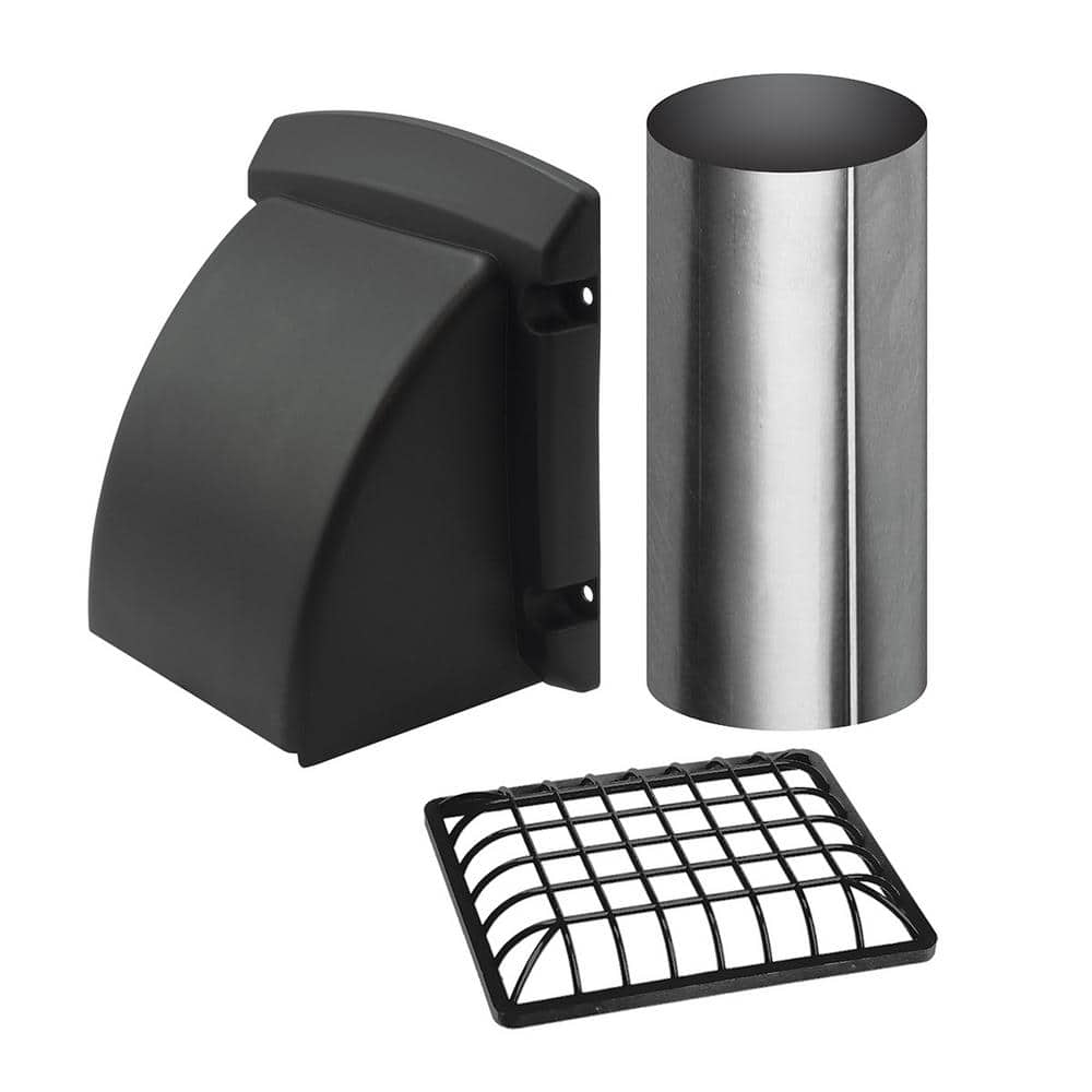 4 in. Wide Mouth Black Vent Hood - Hercitys