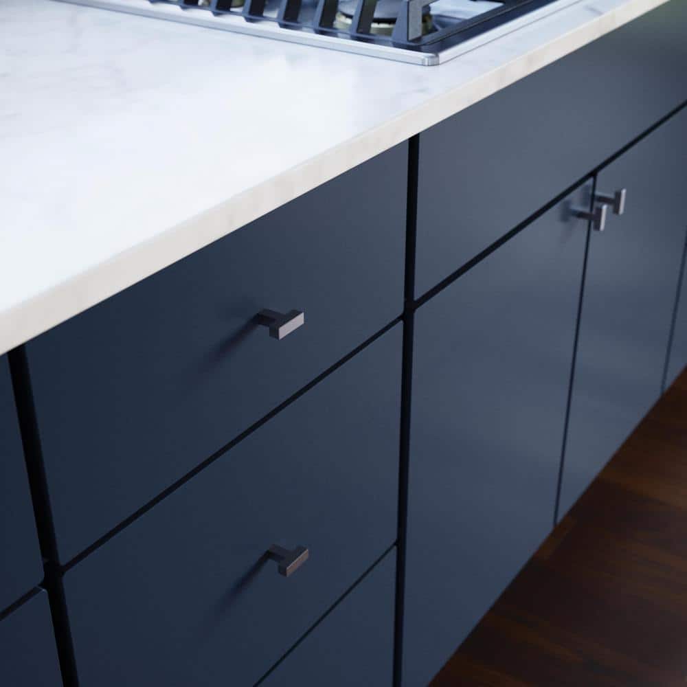 (10-Pack) Simple Modern Square 1-1/4 in. (32 mm) Modern T-Shaped Bar Cabinet Knobs - Hercitys