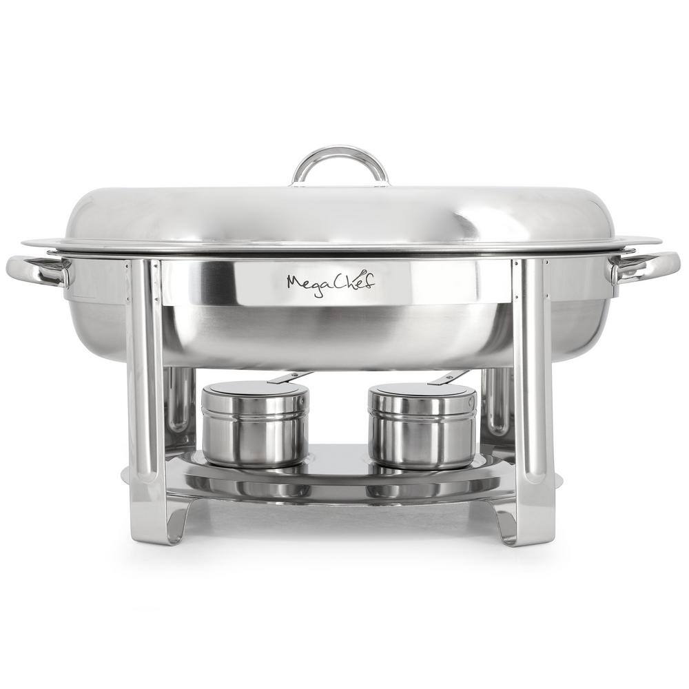 5.8 qt. Stainless Steel Oval Professional Chafing Dish/Food Warmer/Buffet Server Serving Dish - Hercitys