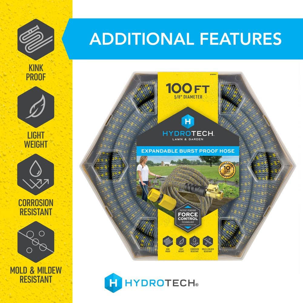 5/8 in. Dia x 100 ft. Expandable Garden Water Hose - Hercitys