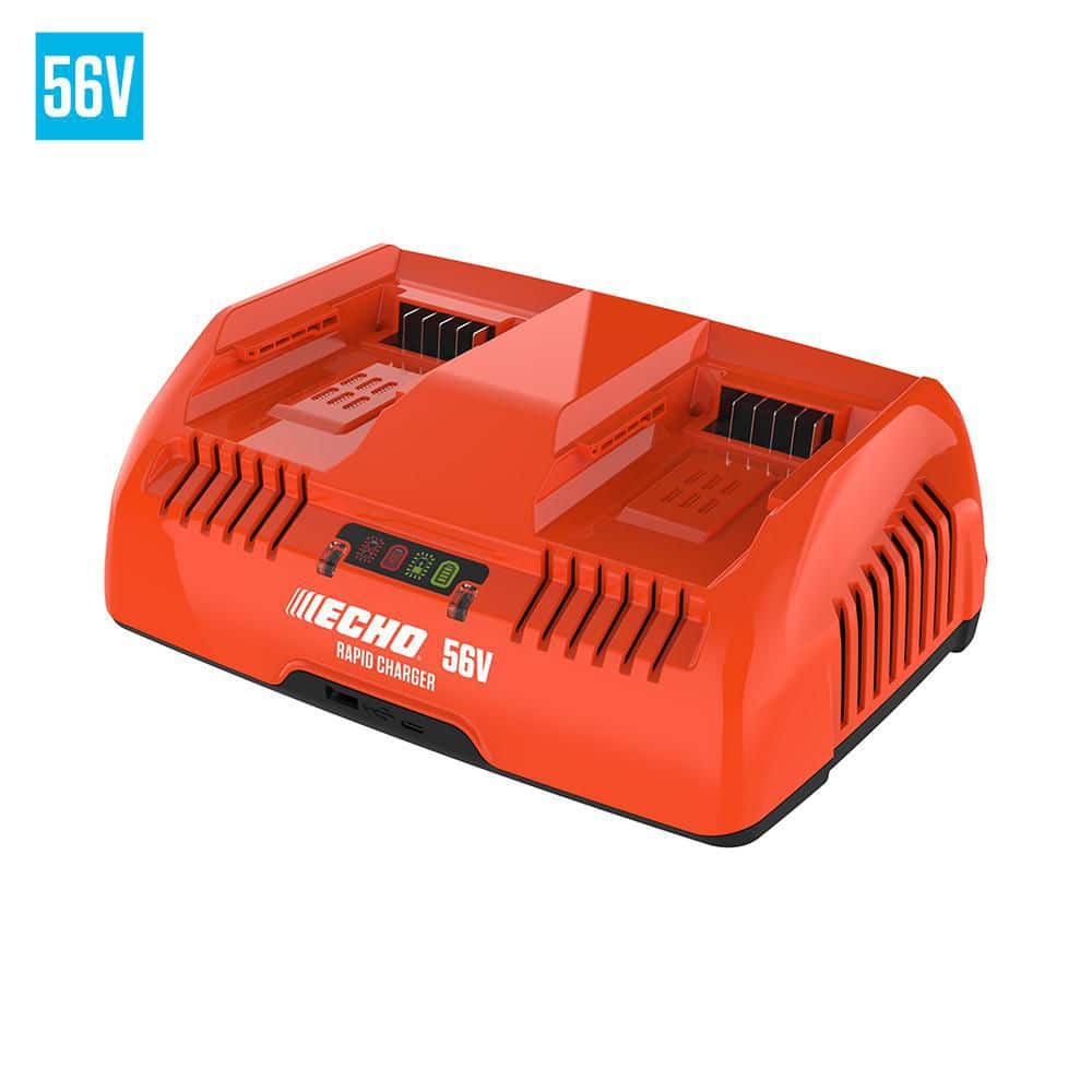 56V Dual Port Rapid Fast Charger with On-Board LED Diagnostics and 6 ft. Power Cord with 1 USB-A Port and 1 USB-C Port - Hercitys