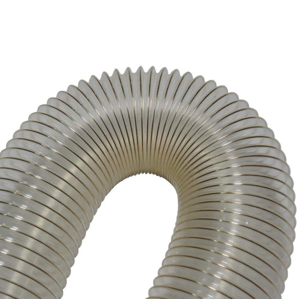 5 in. D x 12 ft. PVC Coil General Purpose Flexible Ducting in Clear - Hercitys