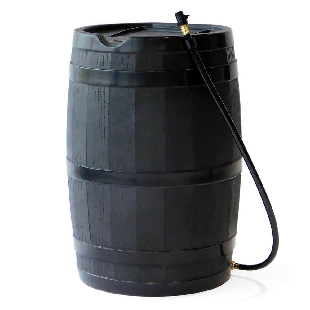 45 Gal. RC45 Rain Barrel, Black - Hercitys