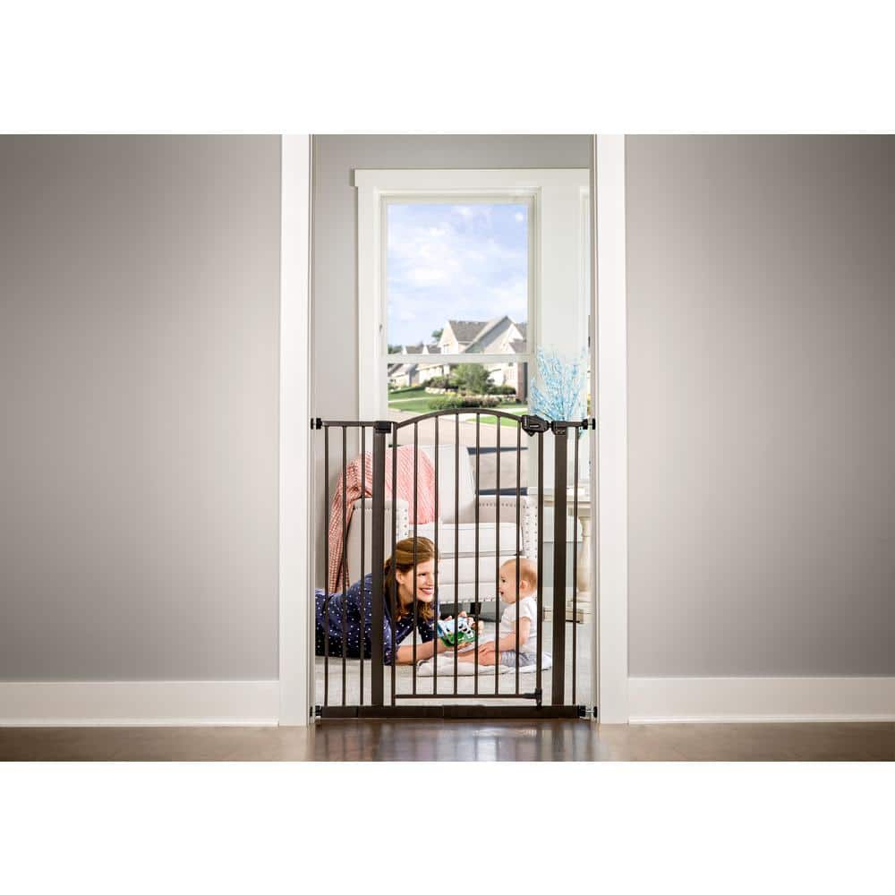 36 in. Arched Decor Extra Tall Safety Gate in Bronze - Hercitys