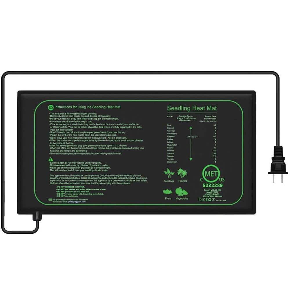 20 in. x 20.75 in. Seedling Heat Mat Indoor Plants Germination Waterproof Heating Pad Propagation Clone Starter Mat - Hercitys