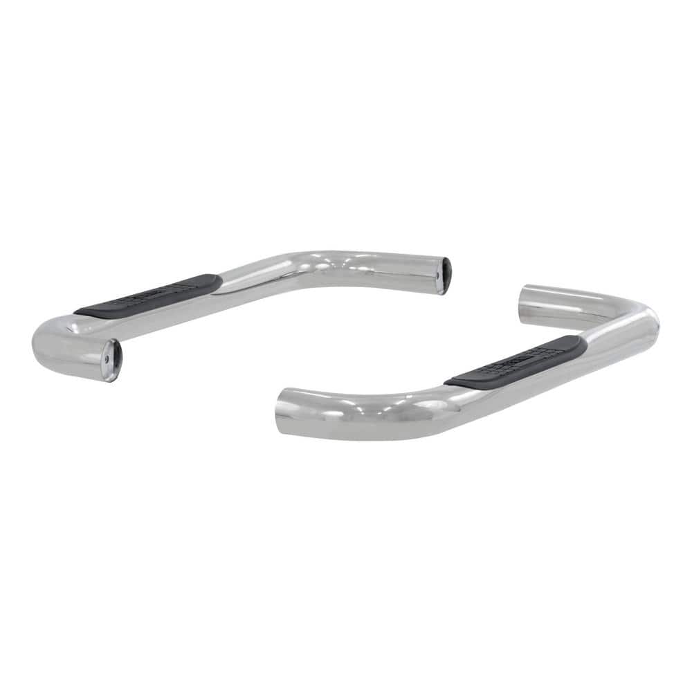 3-Inch Round Polished Stainless Steel Nerf Bars, No-Drill, Select Jeep Wrangler YJ, TJ - Hercitys