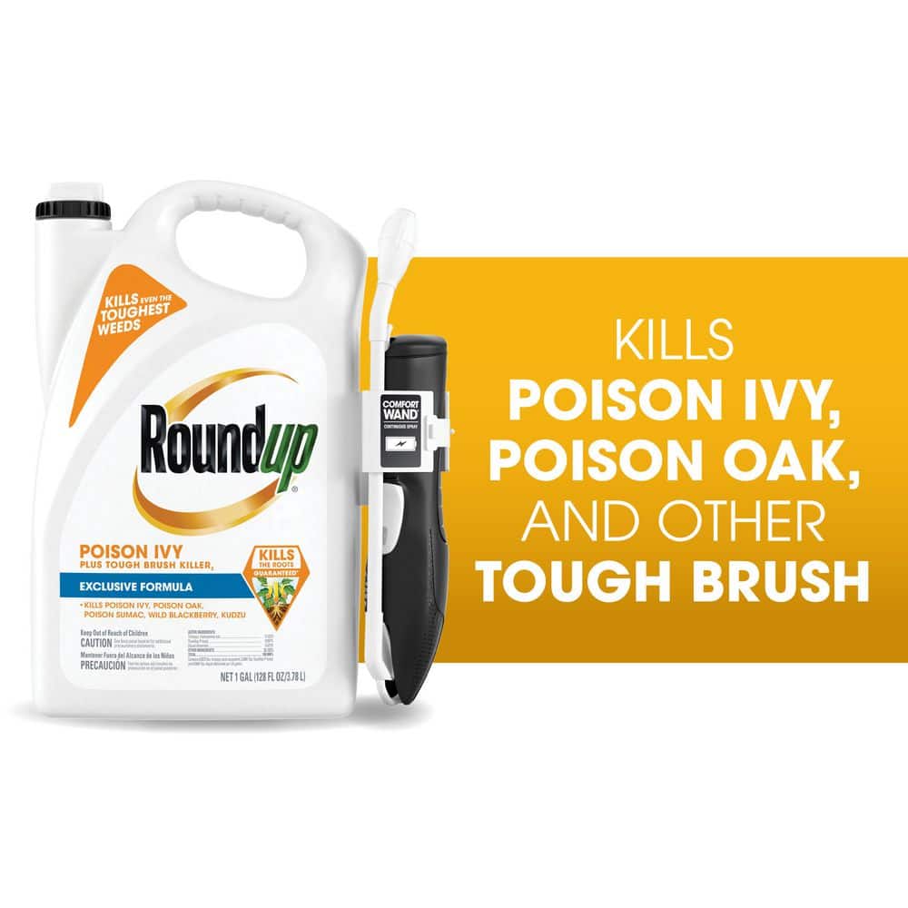 1 Gal. Poison Ivy Plus Tough Brush Killer with Comfort Wand, Visible Results in Hours - Hercitys