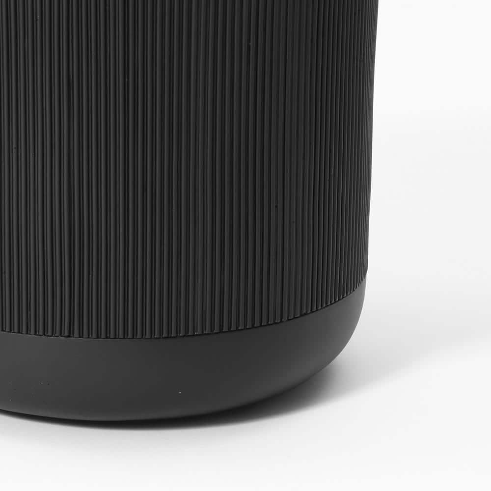 17.3 in. W x 17.1 in. H Black Stripes Ceramic Individual Pot - Hercitys