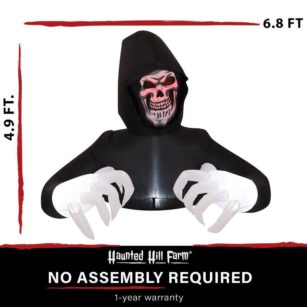 4.9 ft. Inflatable Pre-Lit Grim Reaper - Hercitys