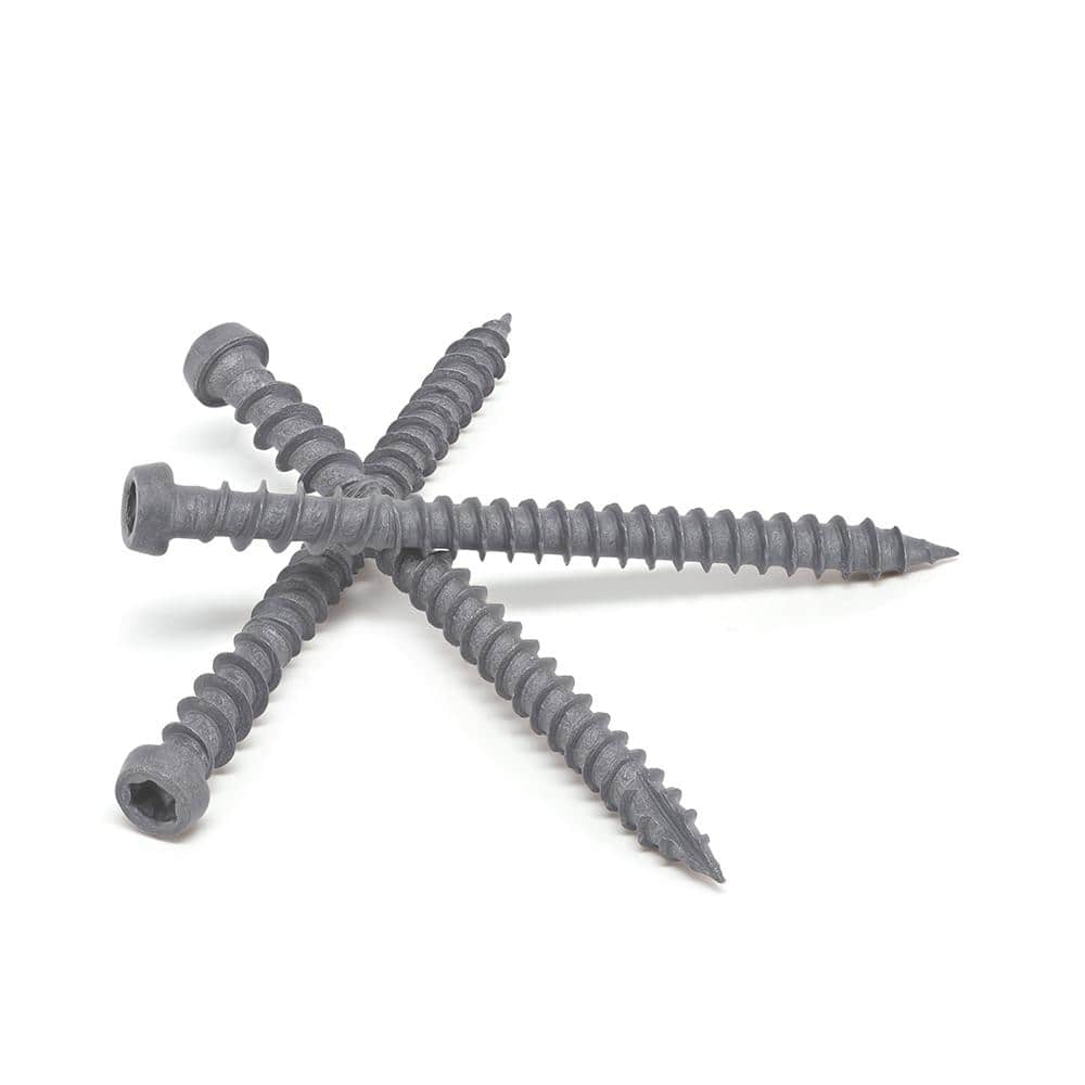 2-Pack #10 x 3 in. Gray Star Drive Pan-Head Composite Deck Screws (10 lb. / 620-Piece) - Hercitys