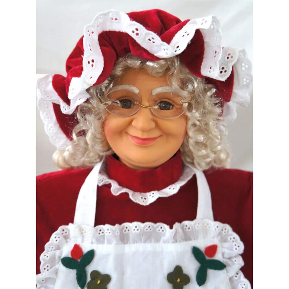 36 in. Christmas Baking Mrs. Claus with Apron, Christmas Cookies, Music and Motion - Hercitys