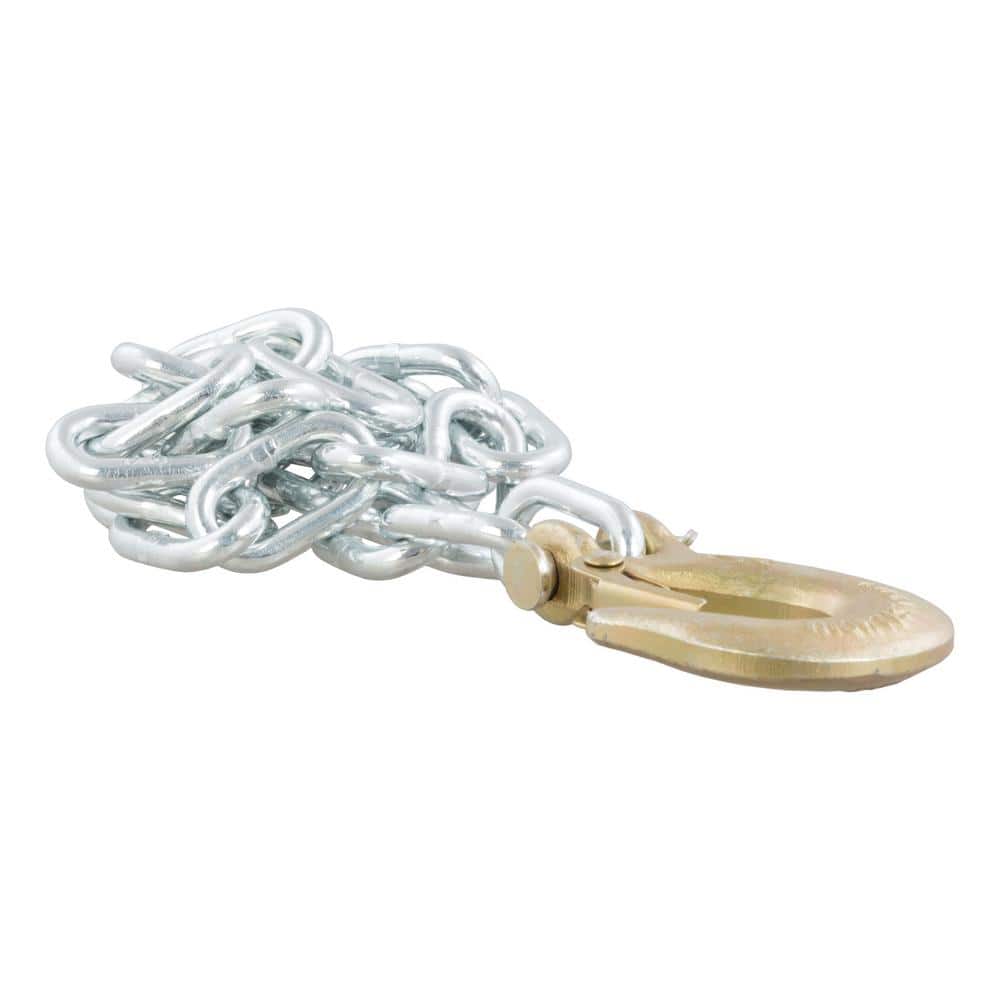35″ Safety Chain with 1 Clevis Hook (7,800 lbs., Clear Zinc) - Hercitys