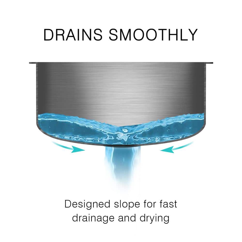 16-Gauge Stainless Steel 23 in. Single Bowl Undermount Kitchen Sink with Bottom Grid - Hercitys