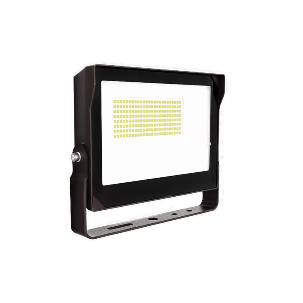 400W Equivalent Integrated LED 100 Degree Bronze Flood Light, 21,000 Lumens, 4000K Bright white light, Dusk-to-Dawn - Hercitys