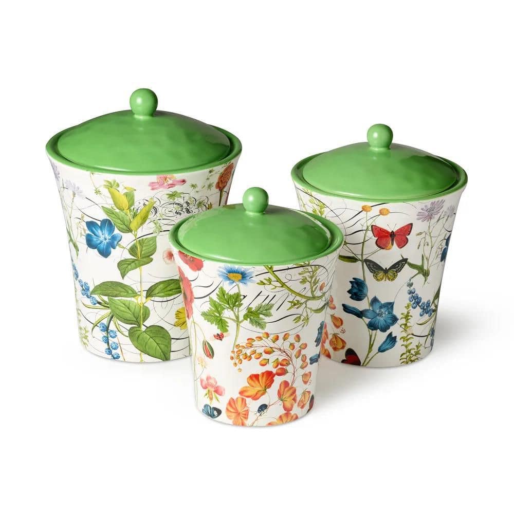 3-Piece Ceramic Greenhouse Canister Set - Hercitys