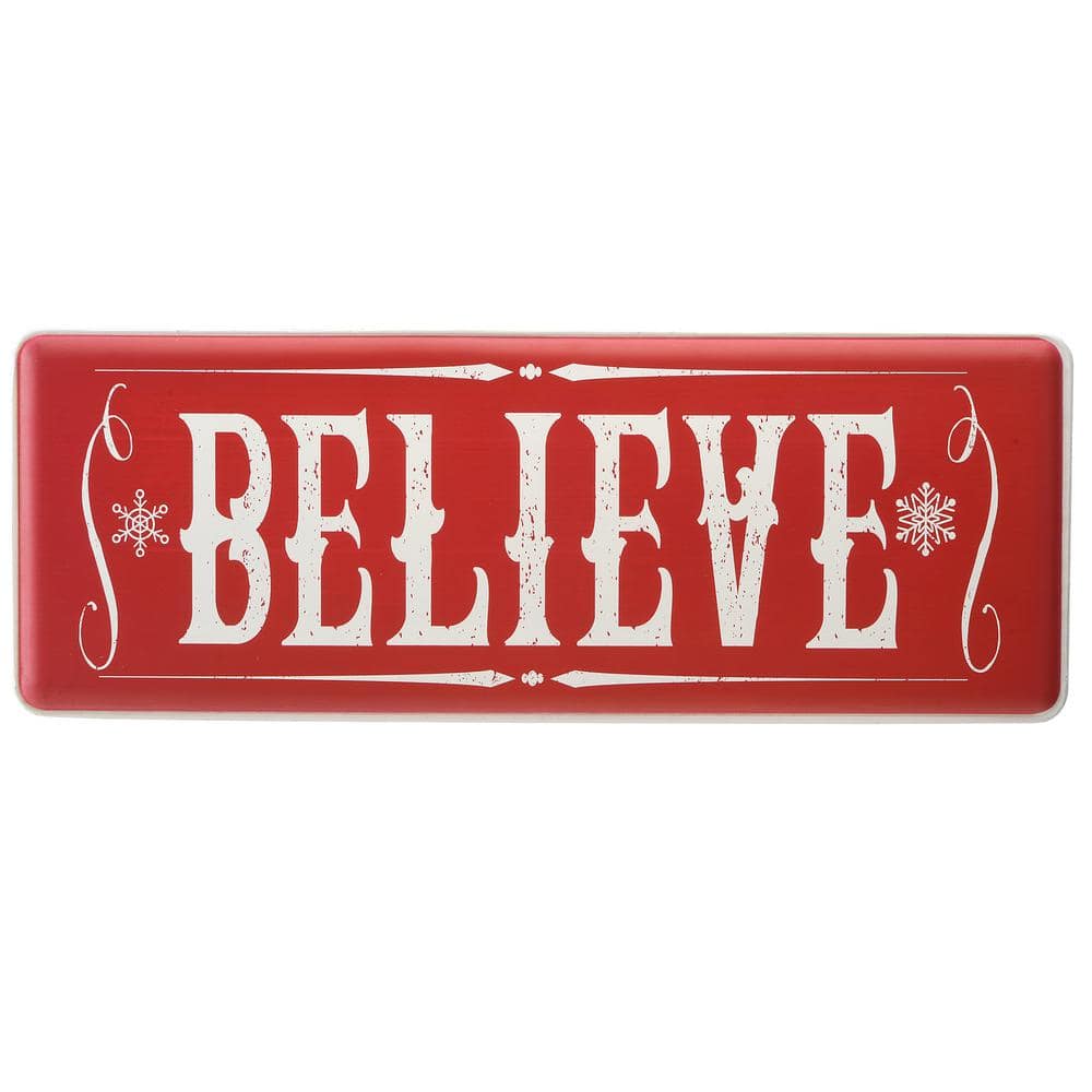 31 ” Believe Horizontal Holiday Wall Sign - Hercitys