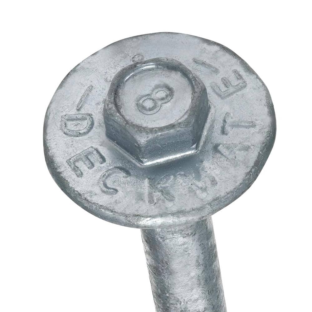3/8 in. x 8 in. Hex Drive Washer Head Structural Hot Dipped Galvanized Screw (20-Piece) - Hercitys