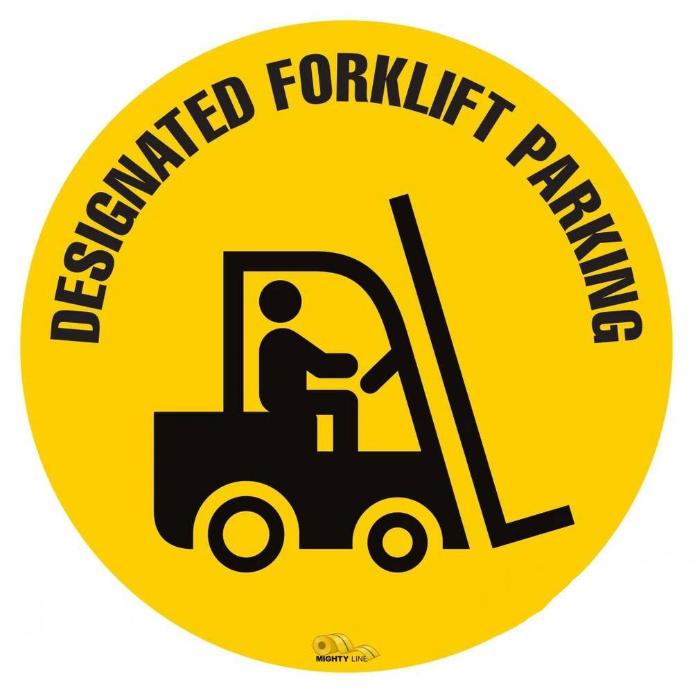 36 in. Designated Fork Lift Parking Industrial Strength Floor Sign - Hercitys