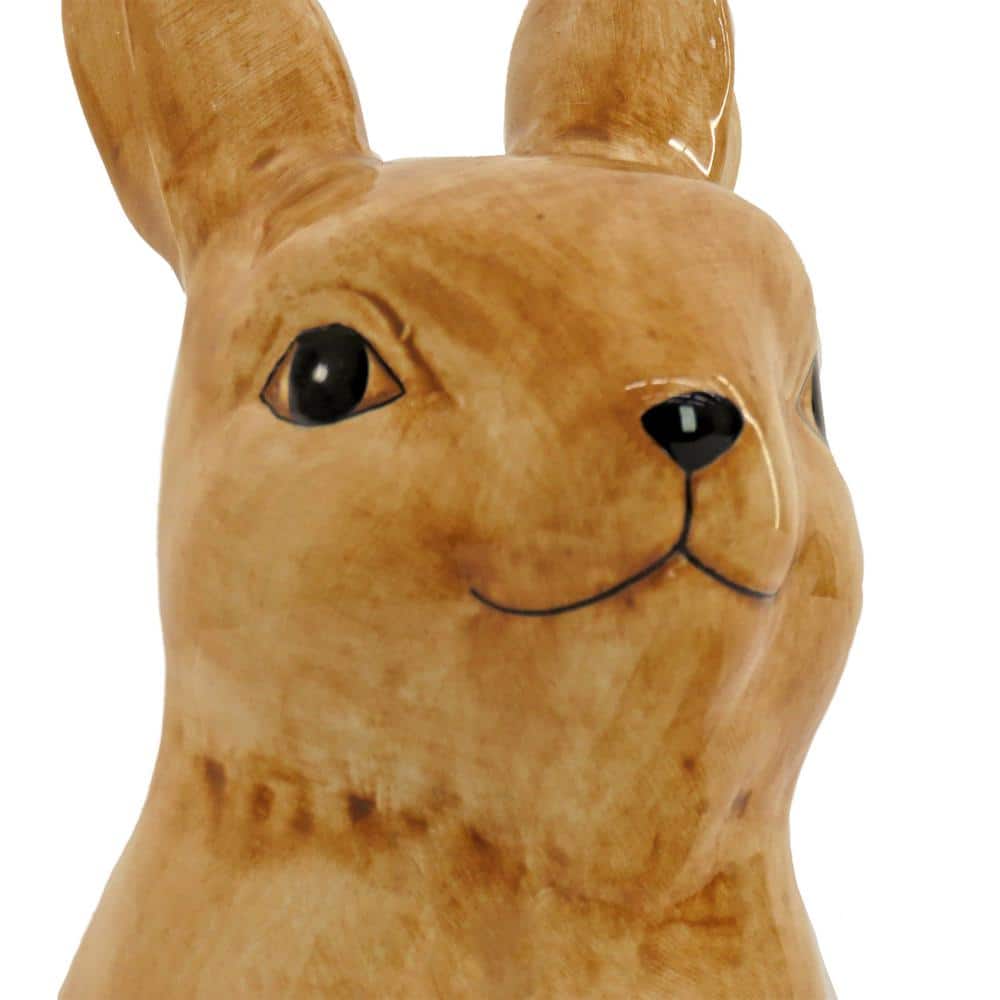 11 ” Ceramic Bunny with White Basket - Hercitys