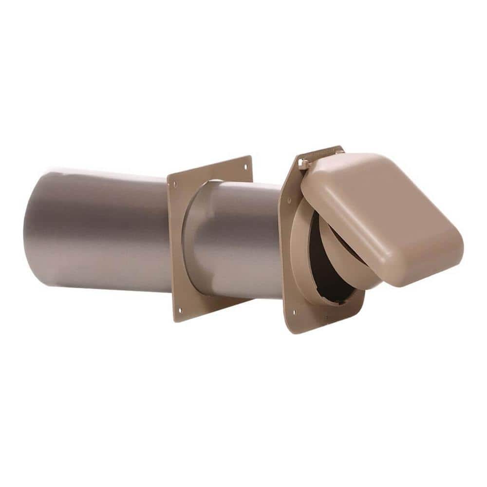 4 in. Low Profile Dual Door Wall Vent in Tan - Hercitys