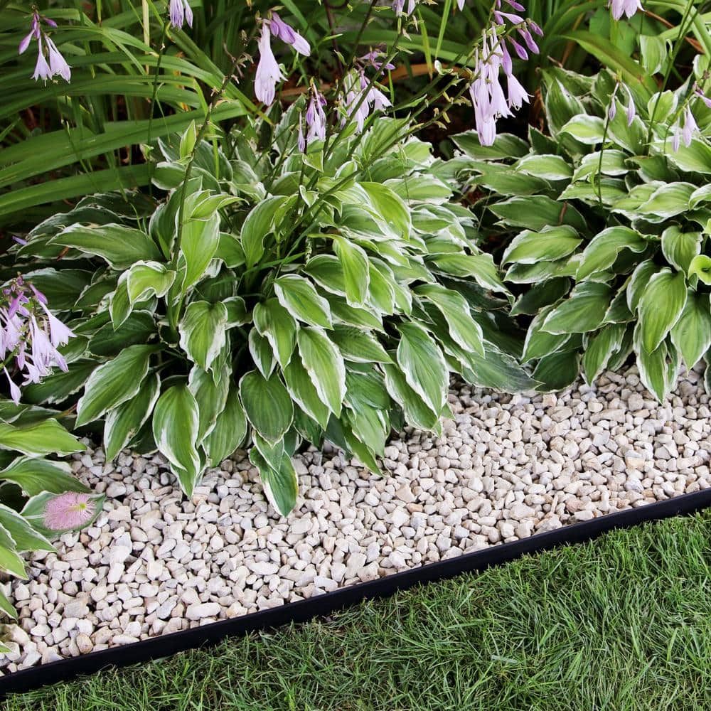 25 ft. x 1.5 in. No Dig Black Plastic Edging Landscape Kit Dig-Free - Hercitys