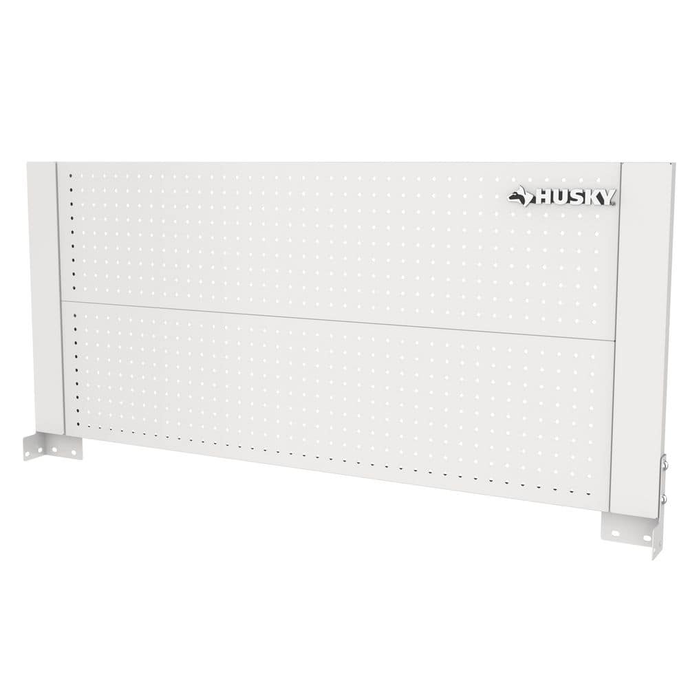 46 in. Gloss White Steel Pegboard Attachment - Hercitys