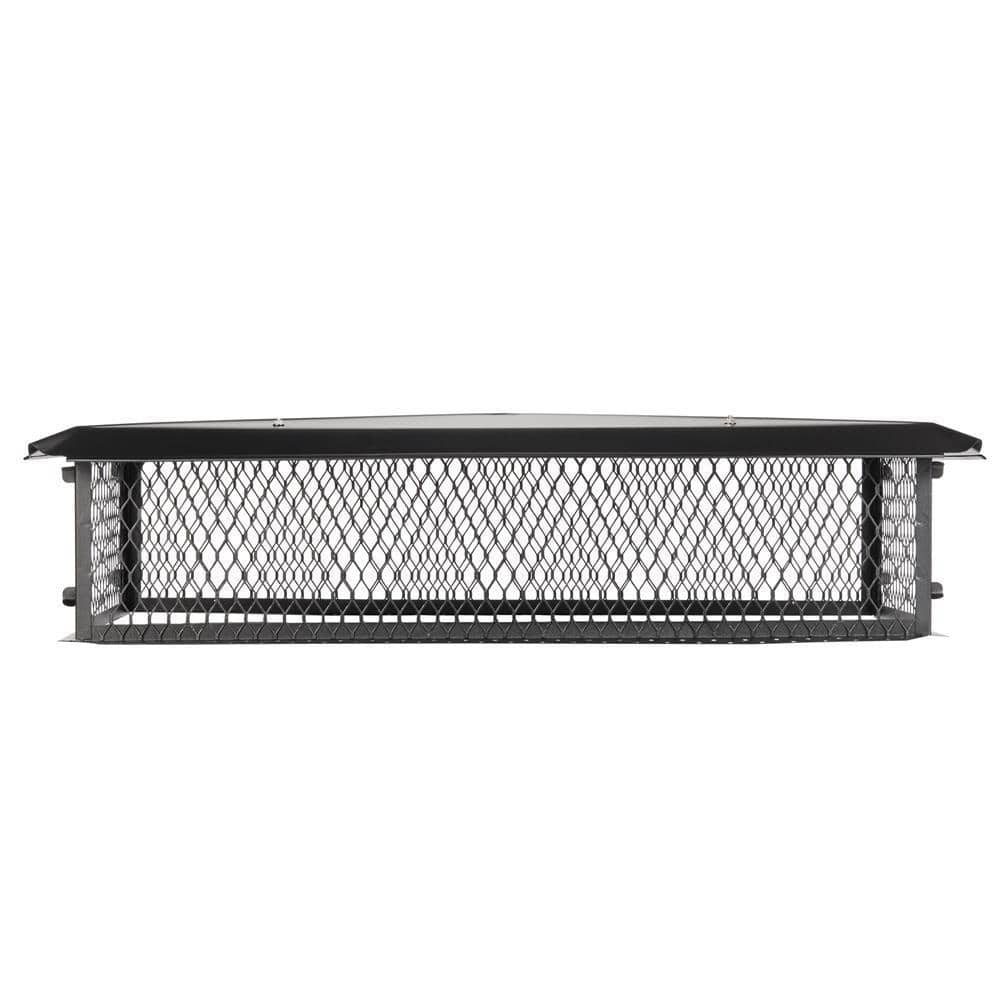 35 in. x 17 in. x 10 in. H Chimney Cap in Black Galvanized Steel - Hercitys