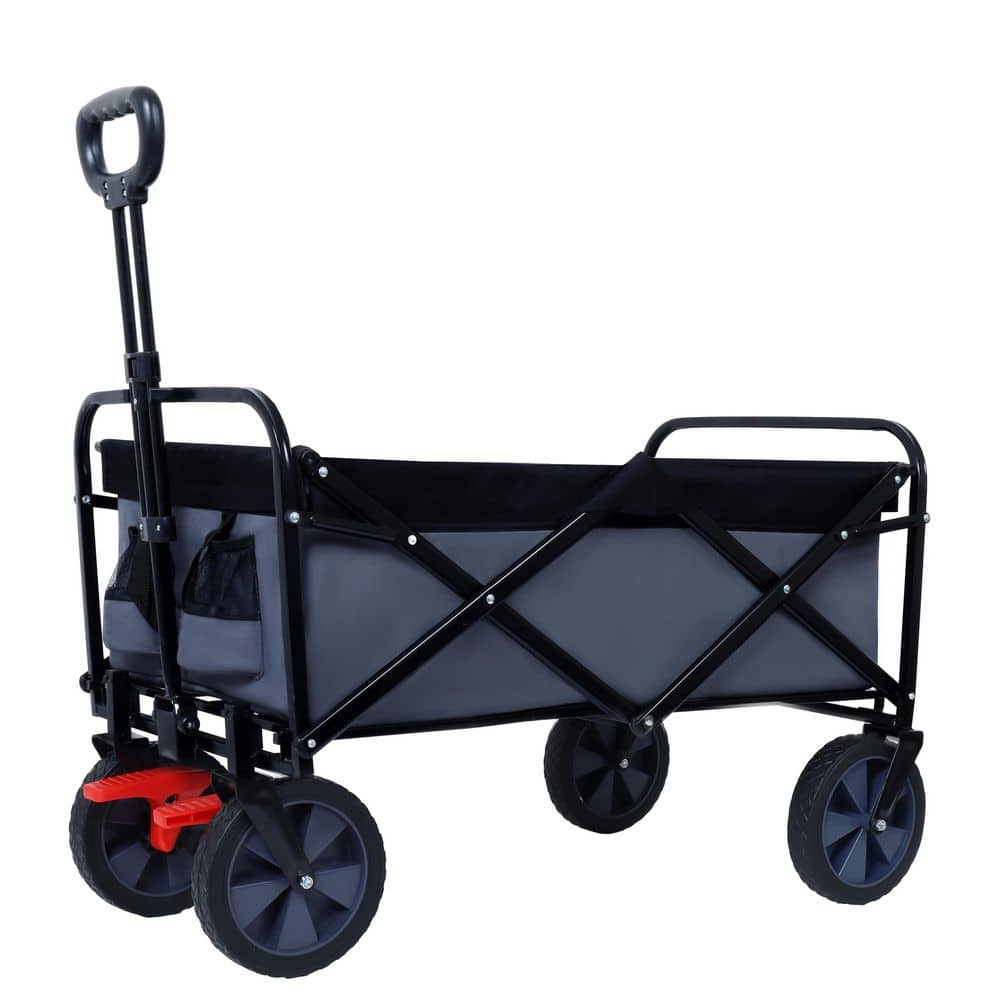 3 cu. ft. Steel Frame Garden Cart With 600D Oxford Fabric – Extra Long Extender for Beach and Camping, 250 lbs. Capacity - Hercitys
