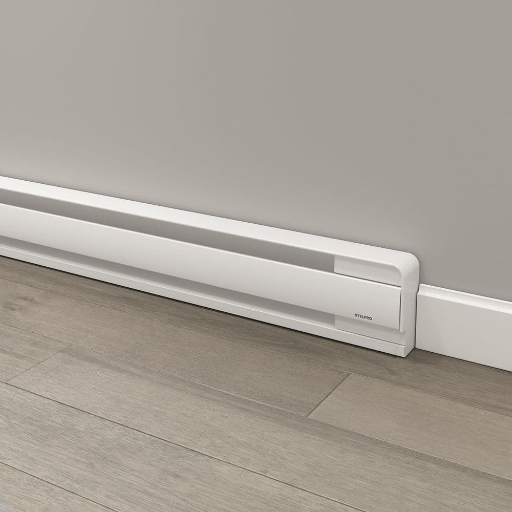 27.875 in. 240/208-Volt 500/375-Watt Electric Baseboard Heater in White - Hercitys
