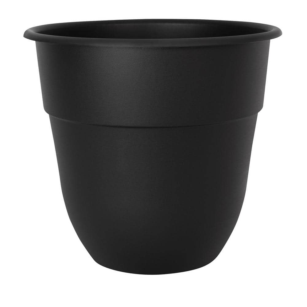 15 in. Dia Black Plastic Planter (6-Pack) - Hercitys