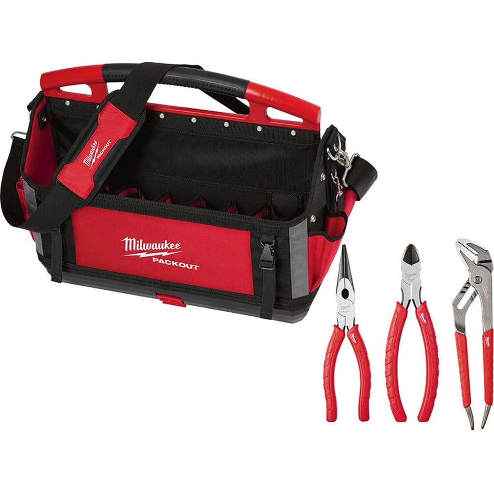 20 in. PACKOUT Tote with 3-Piece Pliers Kit - Hercitys