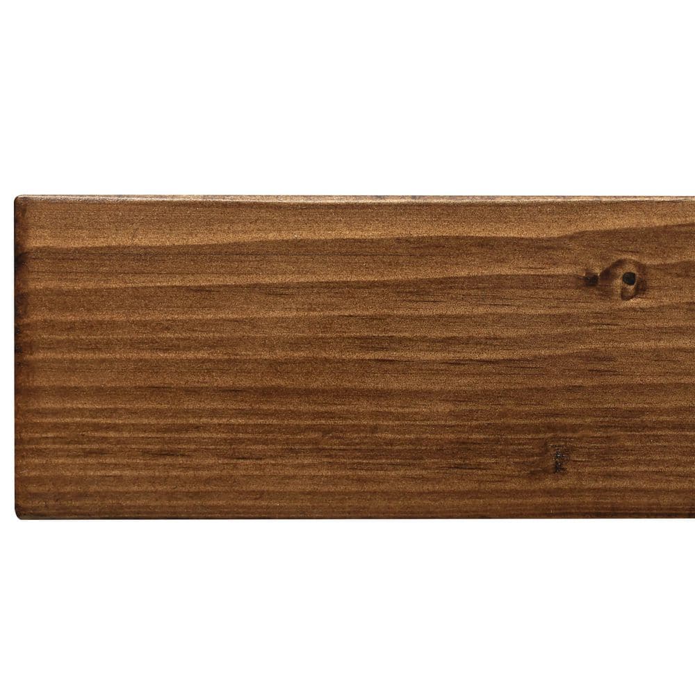 48 in. Brown Smooth Timber Floating Shelf-Versatile Wood Mantel and Wall Shelf - Hercitys