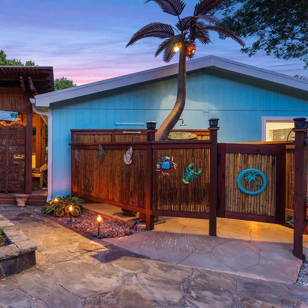 4 ft. H x 8 ft. W Caramel Brown Bamboo Fencing Garden Fence Panel - Hercitys